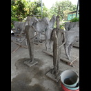 Halbfertige Skulpturen